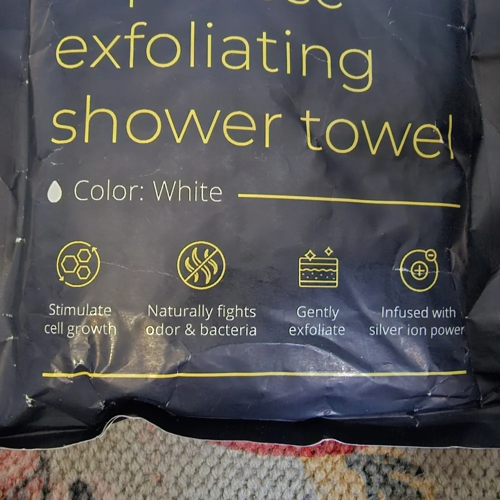 Sima Japanese Exfoliating Shower Towel - White